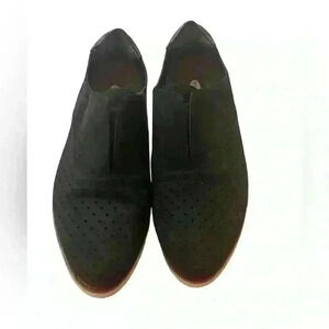 Dr Scholls Women’s Modern Perforated Slip On Loafers Size 8M Microfiber Black